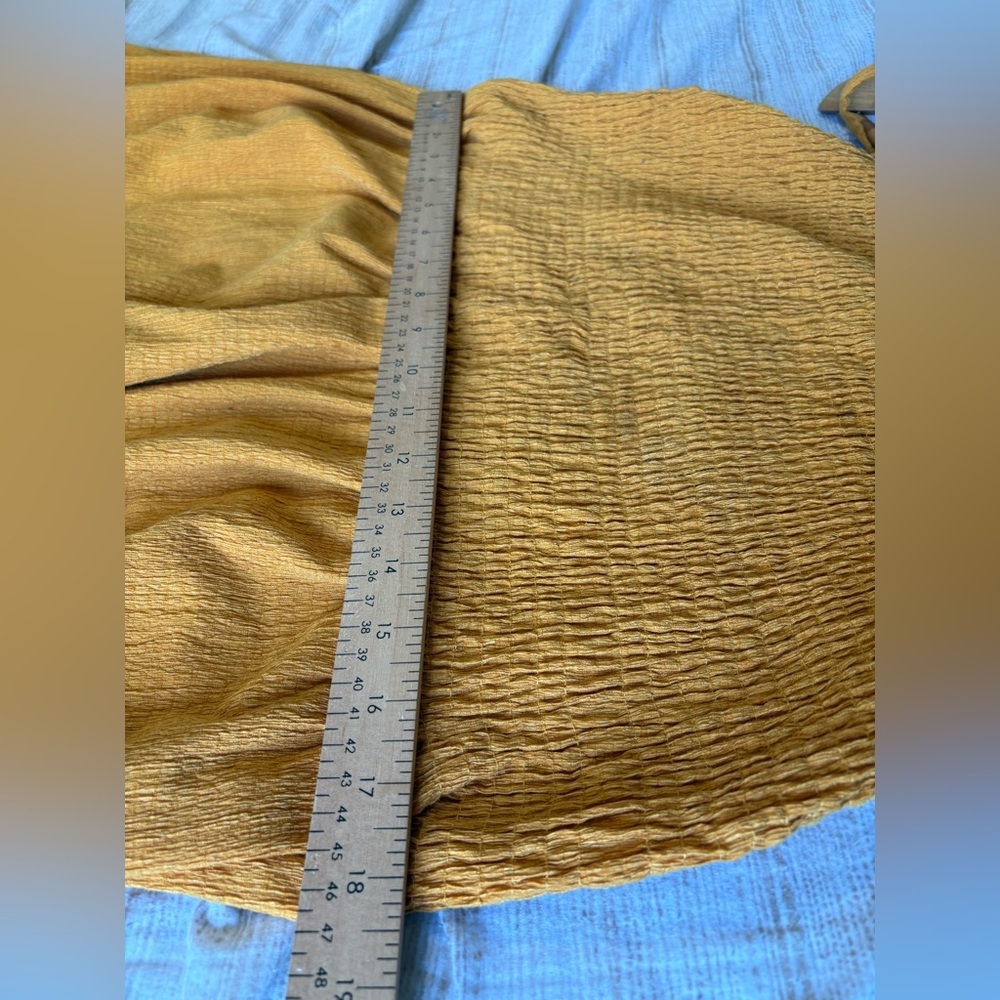H&M Mustard Yellow Smocked Midi Sundress - Picture 9 of 12